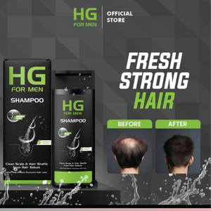 Shampoo HG Pria 180ml - Menumbuhkan Rambut, Mengurangi Kerontokan, Menebalkan Rambut-HG Shampoo For 