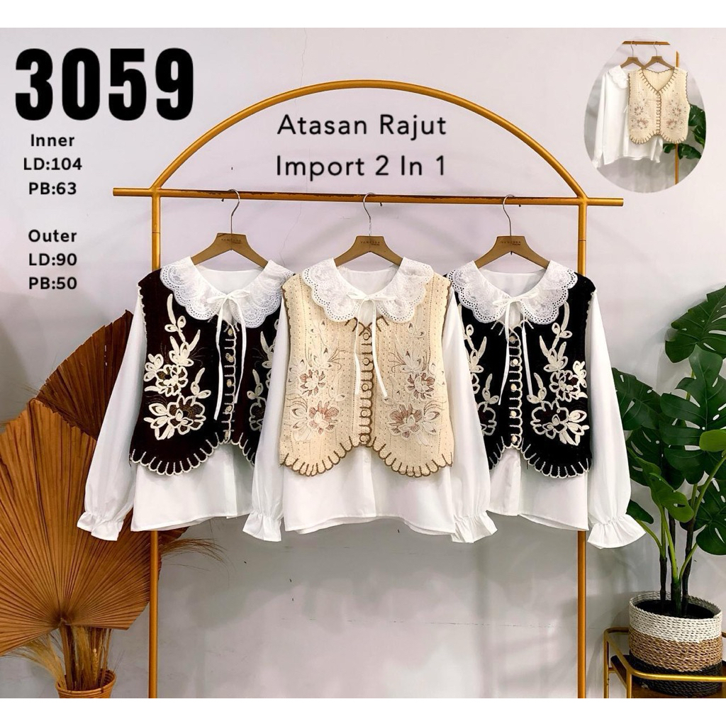 Atasan 2in1 Rajut VNS 059