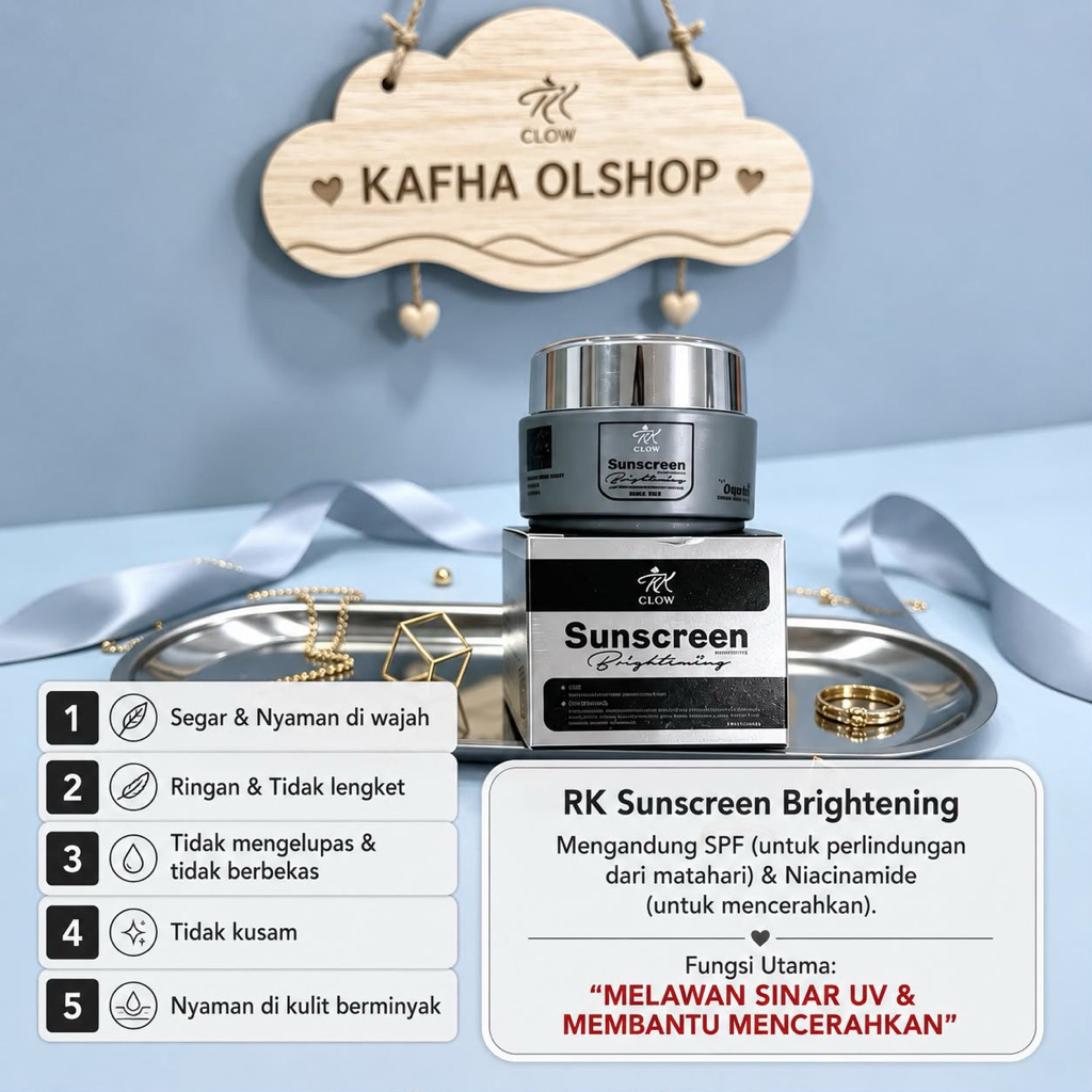 SUNSCREEN RK GLOW BY DWI AFFOR / RK GLOW SUNSCREEN BRIGHTENING