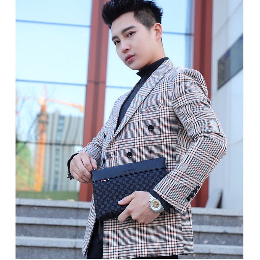 BEST SALE Clutch Pria Tas Tangan Dompet Jinjing Wanita Pria Dompet Serbaguna Dompet HP Bahan Kulit