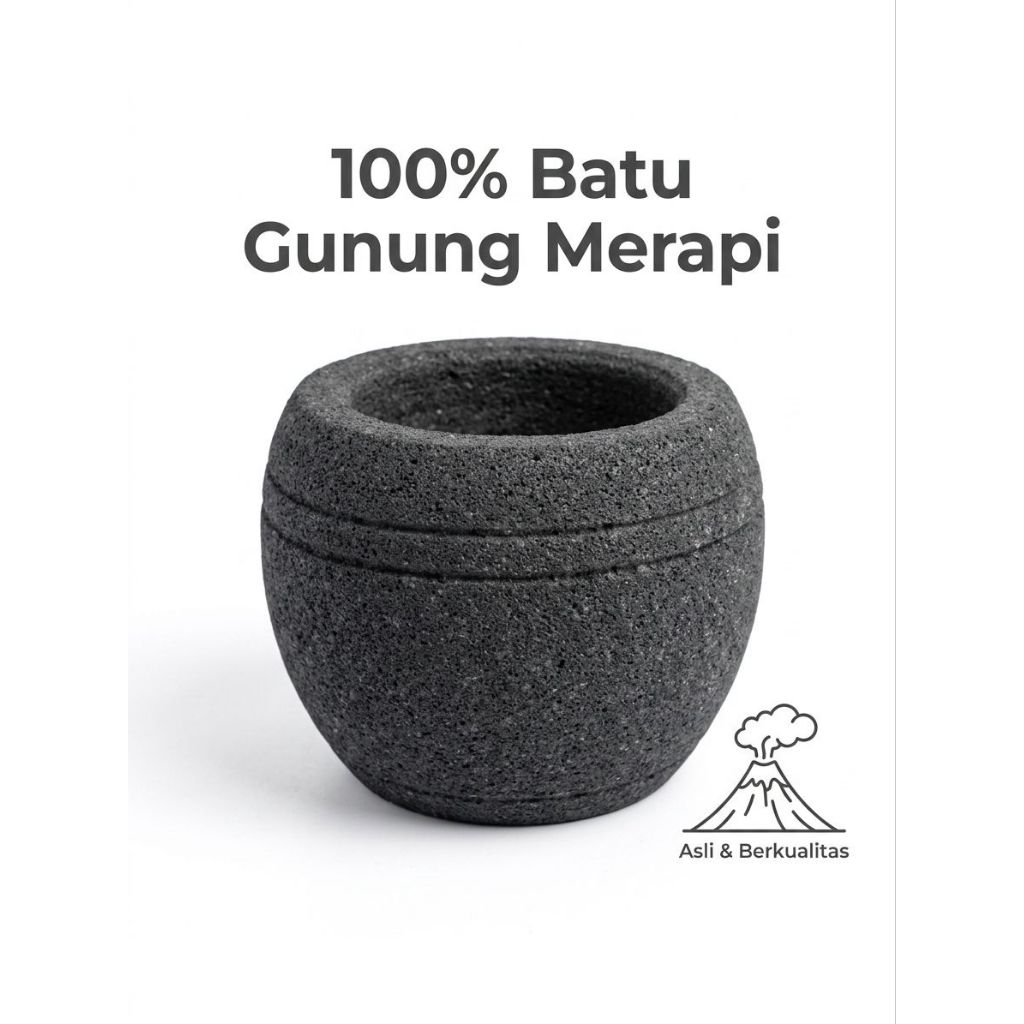 Lumpang Batu Mini GARANSI BATU ASLI 12cm