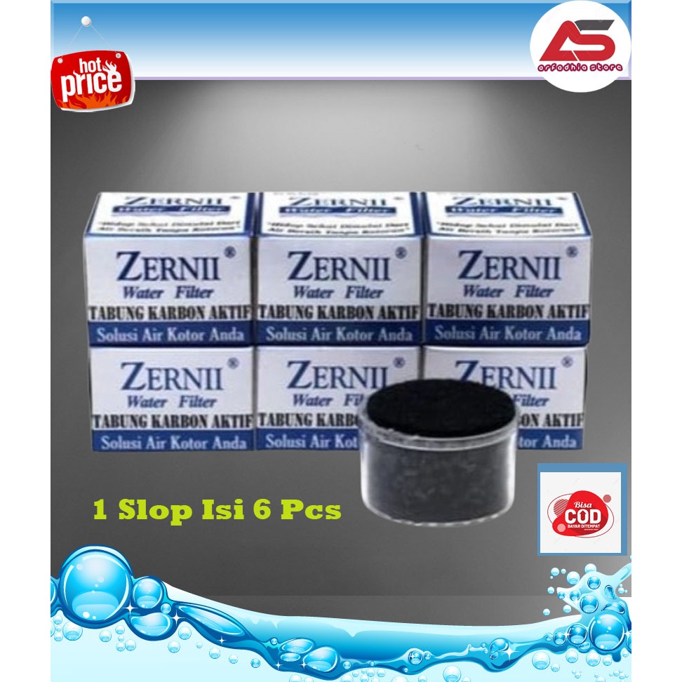 Isi Ulang (Refill) Filter Arang Zernii 1 slop isi 6 pcs