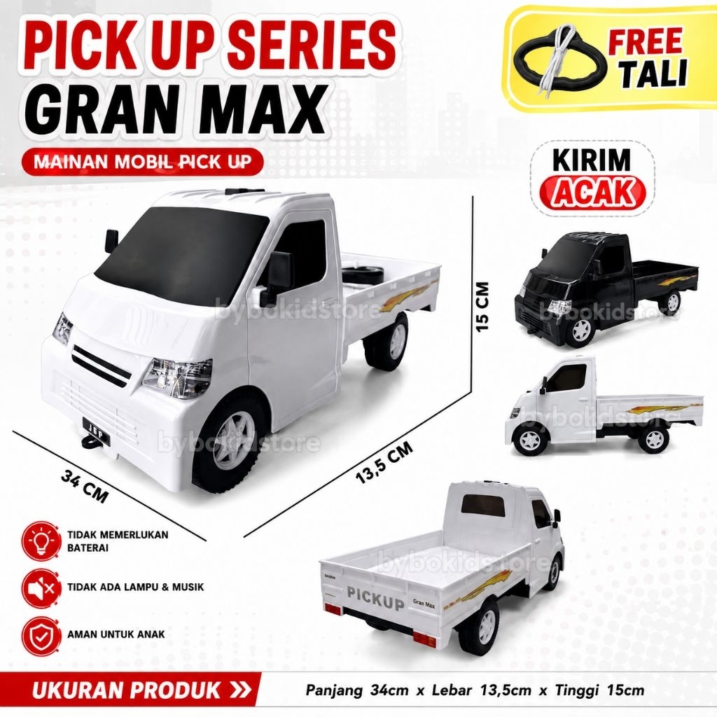 1085 mainan anak mobil pick up grand max non ic tanpa musik OM13