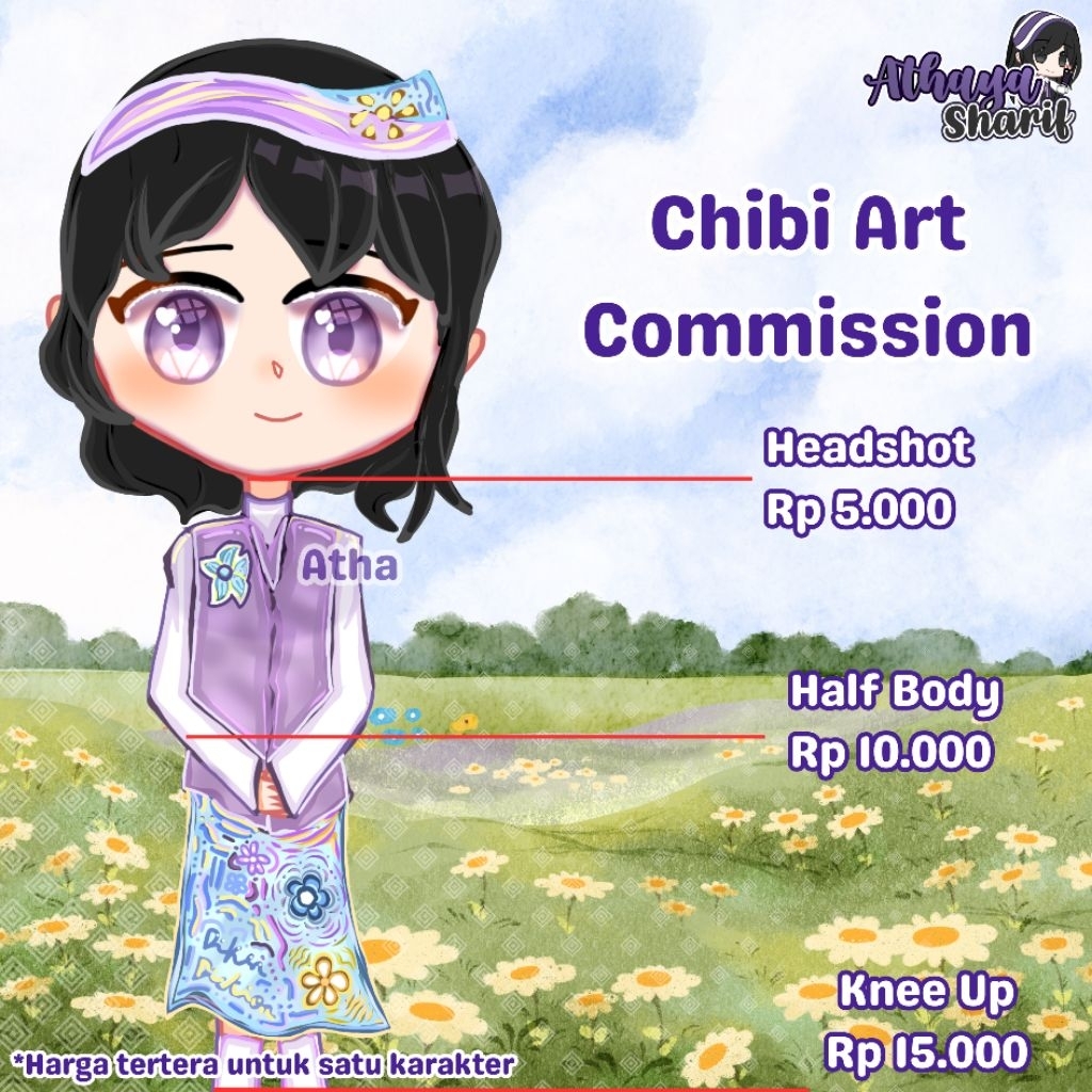 Open Chibi Art Commission [Slot 0/10] | Ilustrasi Digital | Digital Chibi | Jasa Gambar Murah