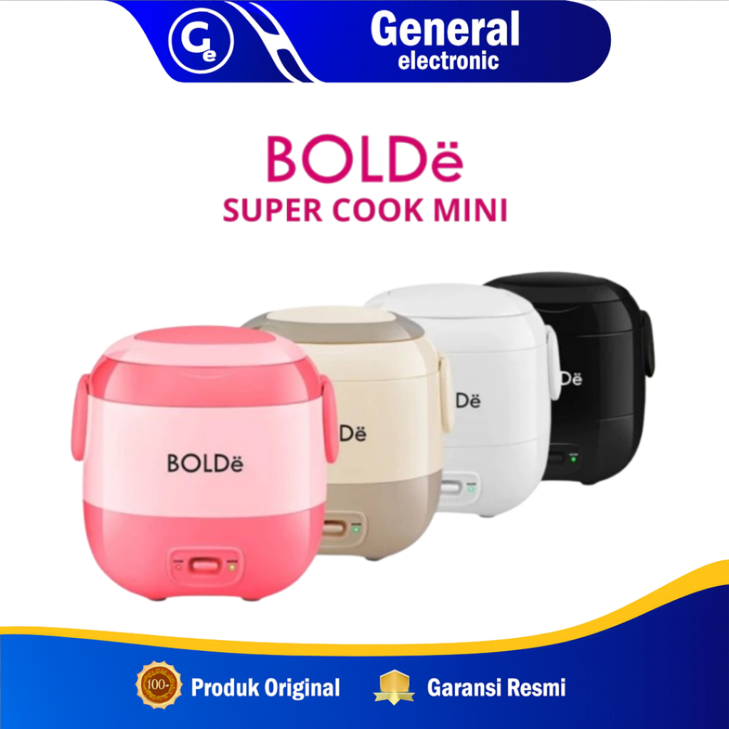 BOLDE Rice Cooker Super Cook Mini 0.3L - Anti Lengket BPA Free
