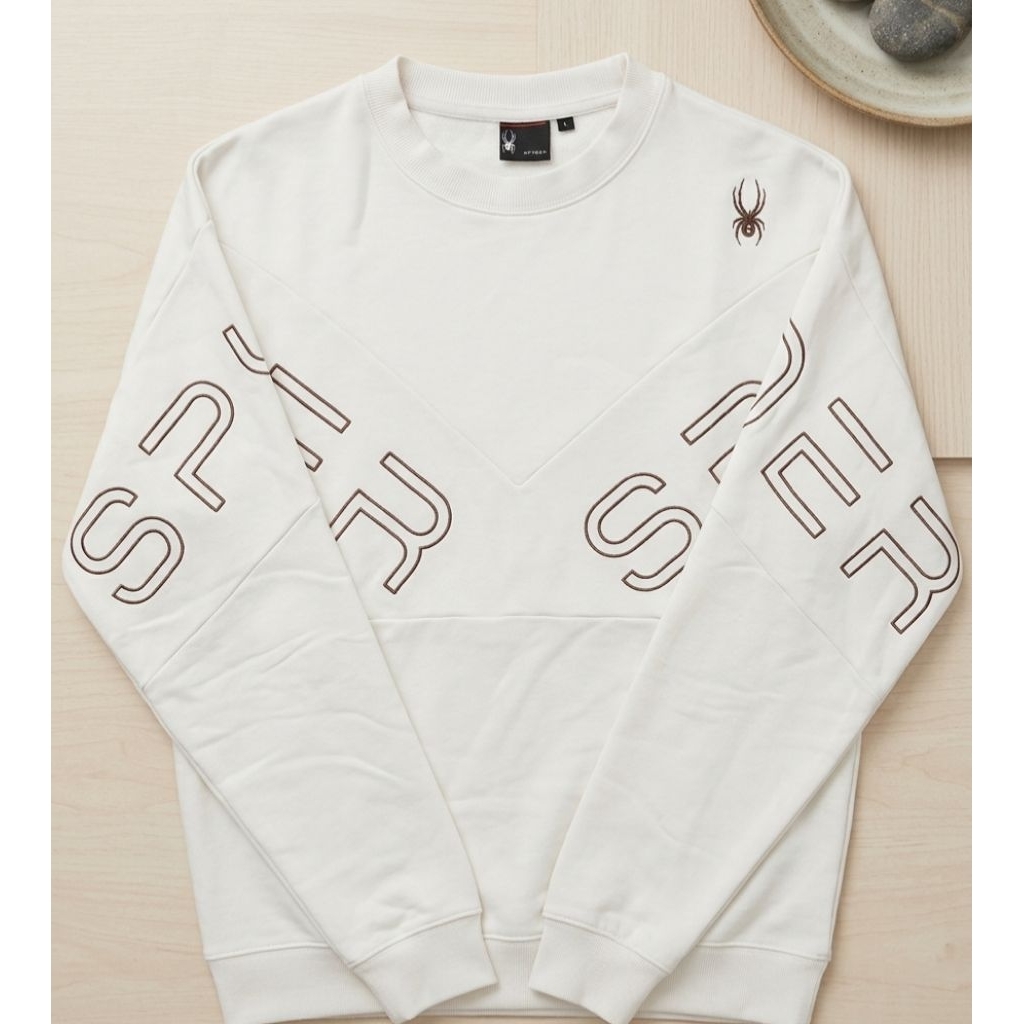 Spyder Big Logo Spellout Crewneck Sweatshirt Original - White Second