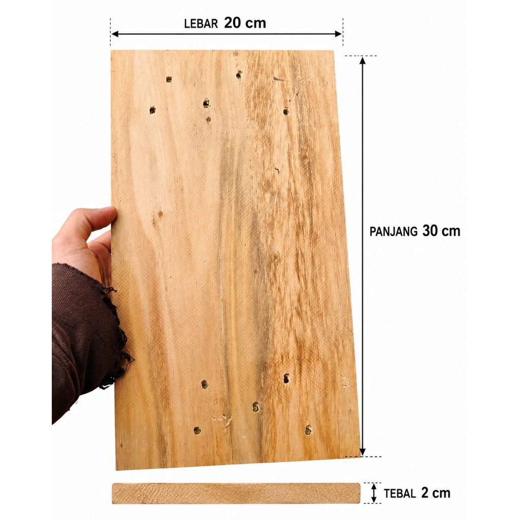PAPAN AMBALAN 20x30CM / PAPAN KAYU PRES TRIPLEK / PAPAN TRIPLEK BEKAS PALET NATURAL