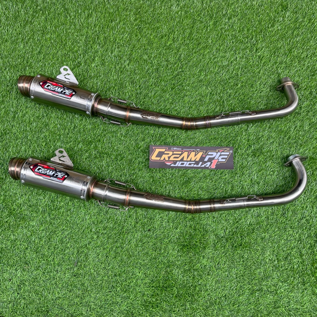KNALPOT CREAMPIE RACING DRAGBIKE JUPITER Z 5TP VEGA R NEW CRYPTON SUPRA X CP3 CP2RX OVAL BRS 200CC 2