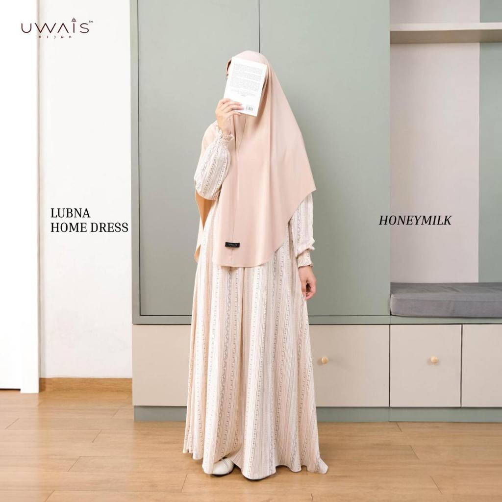 Uwais Lubna Gamis Rayon Premium Abaya Daily Dress Busui Adem Jatuh Flowy Daya Serap Keringat Tinggi
