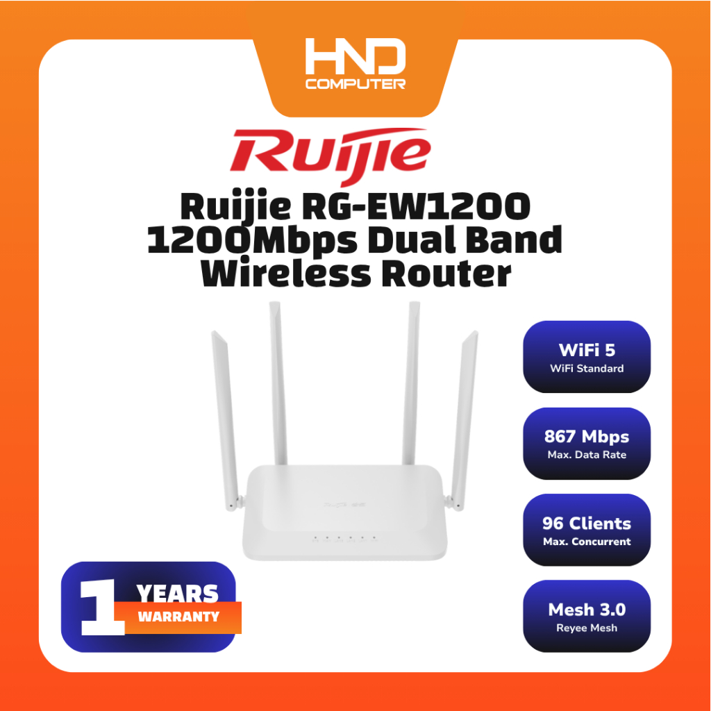 Ruijie RG-EW1200 1200Mbps Dual Band Wireless Router