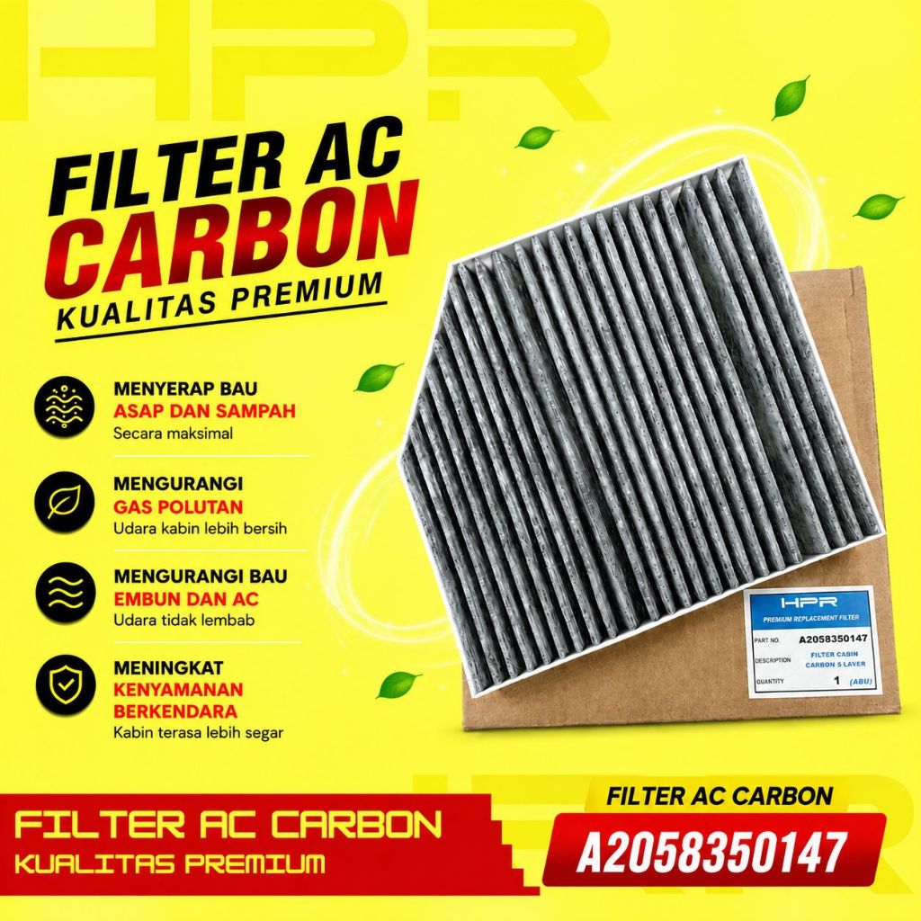 HPR Filter Cabin AC Saringan Udara Carbon - Mercedes-Benz Mercy GLC-Class X253 X254 C253 C254 - GLC 