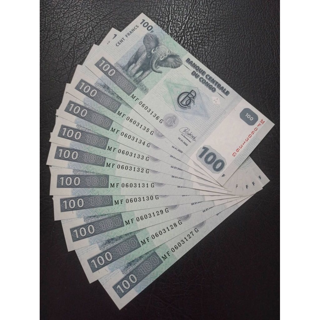 uang asing CONGO 100 FRANCS
