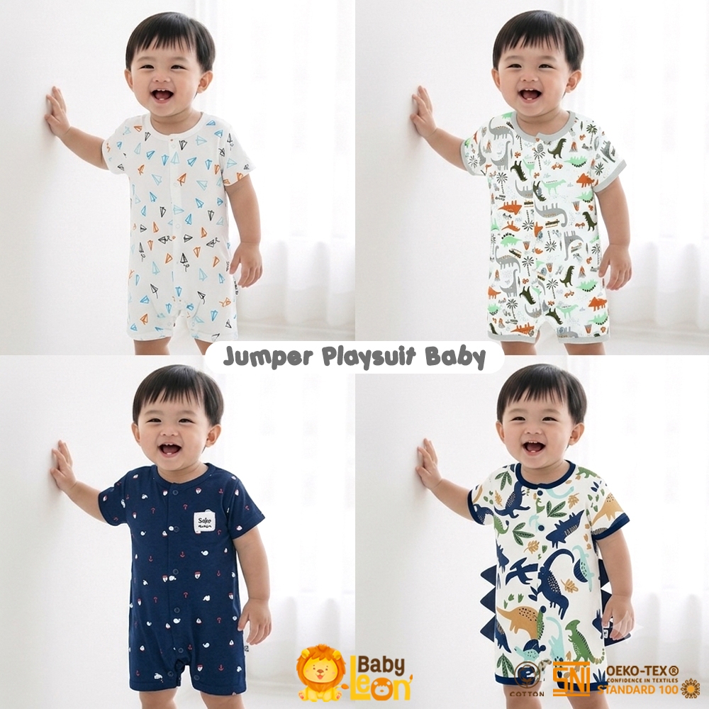 BABY LEON Jumper Baju Bayi Romper GY04 / GY041 bodysuit kaos jumsuit baju pakaian kodokan setelan ce