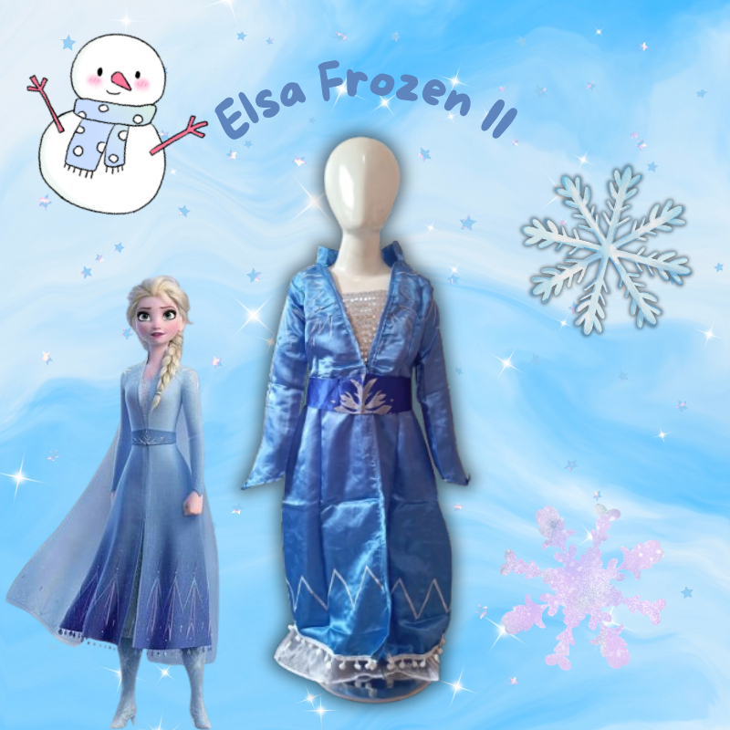 Elsa Frozen II-Baju Kostum Elsa Frozen Untuk Girl dan Dewasa
