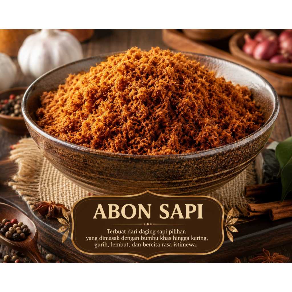 ABON SAPI ORIGINAL KEMASAN EKONOMIS MANIS GURIH COCOK UNTUK TOPPING NASI KUNING ROTI KUE MURAH