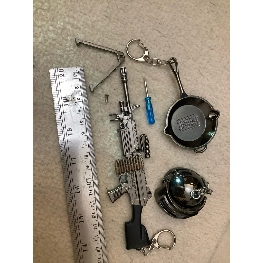 M249 full metal 16 cm /key chain / mainan anak cowok