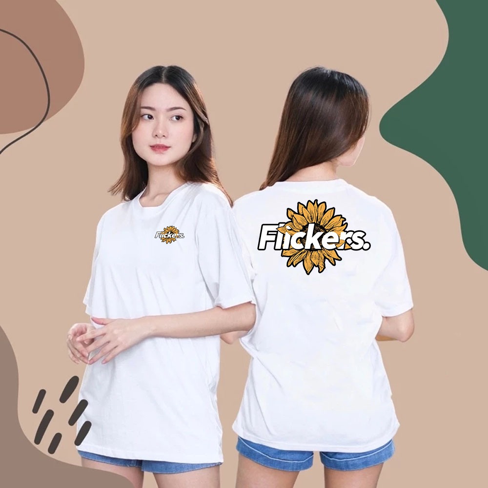 [Oversized pria/wanita trendy baju ] Fashion Duken Oversized t shirt Trend | Baju Bunga Flickers Sab