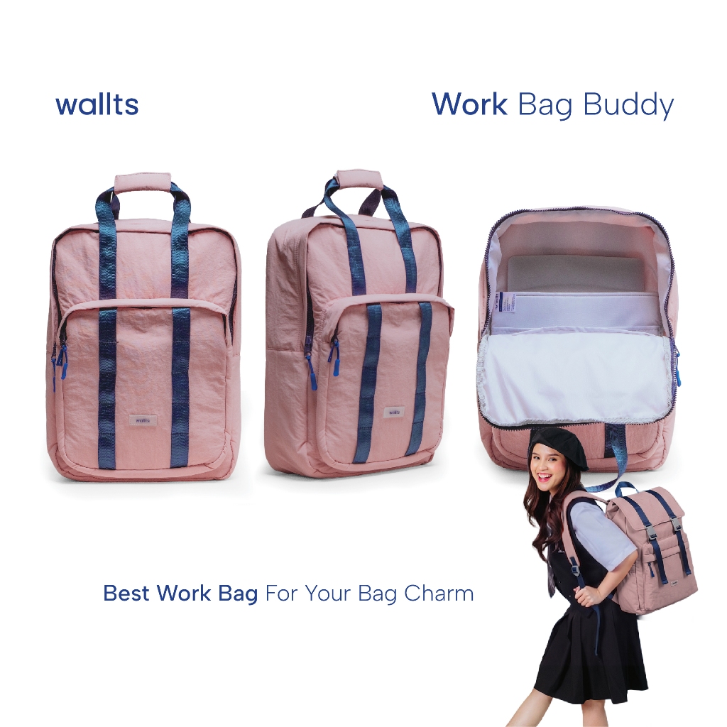 Wallts Verte - Backpack Tas Ransel Kerja Workbag Water resistant pria wanita