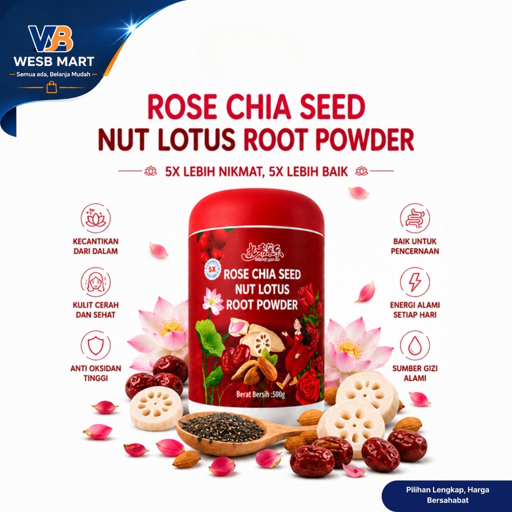 OUFEN ROSE CHIA SEED NUT LOTUS ROOT POWDER 500G