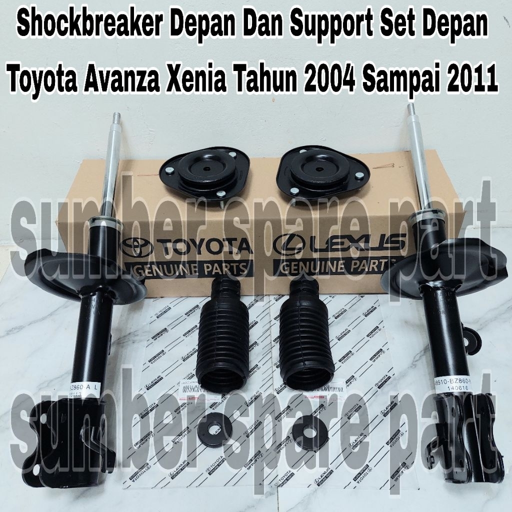 Shockbreaker Depan Dan Support Shock Set Toyota Avanza Xenia Tahun 2004 2005 2006 2007 2008 2009 201