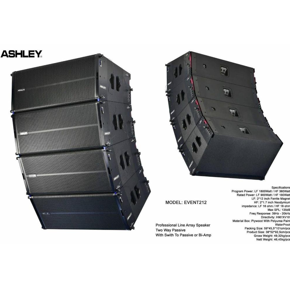 Speaker Line Array Ashley Event 212 Original 12 inch Passive