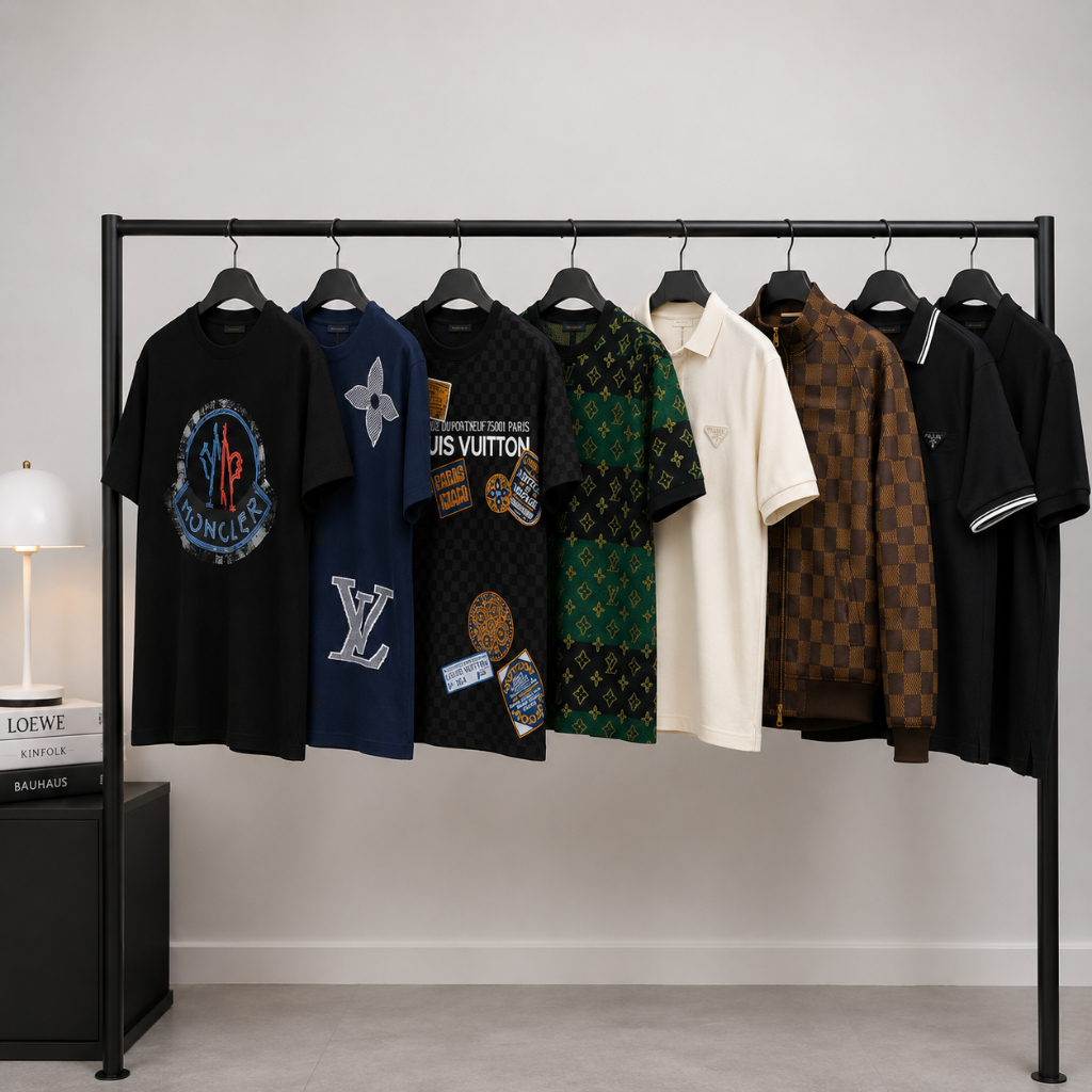 LV PARIS T SHIRT MEN & MONCLER, CELINE - Original 100% - New and Like New - Made in Italy