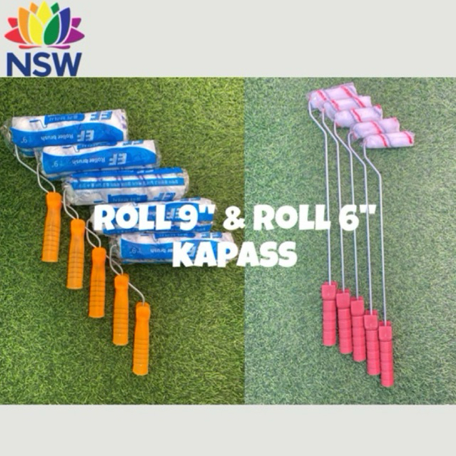 ROLL KAPAS | roll cat tembok kapas uk 9"/6"