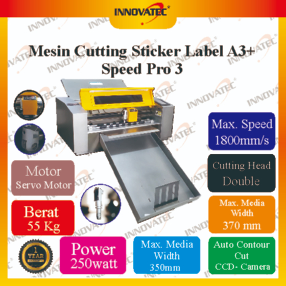Mesin Cutting Sticker Label A3+ Speed 3 Innovatec