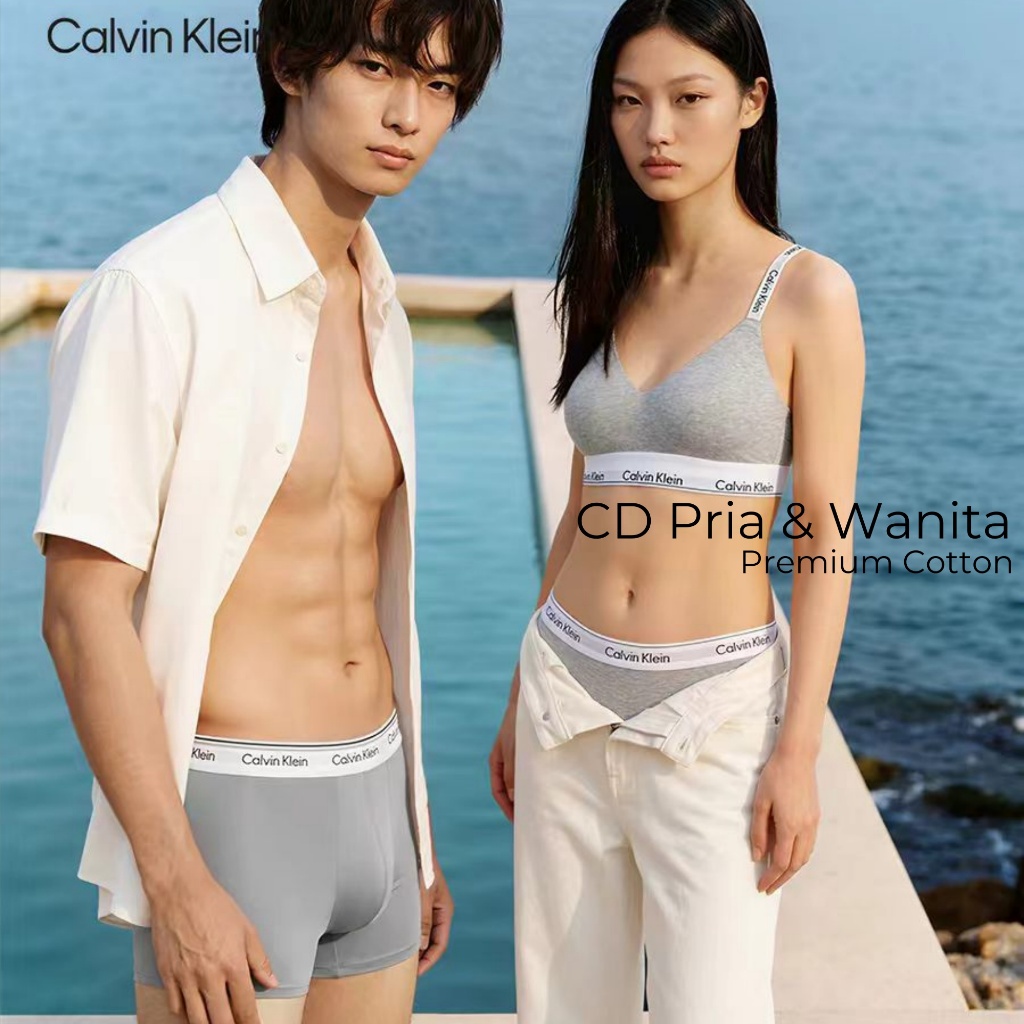 CK Celana Dalam Pria dan Wanita Katun Premium Boxer CD Sempak Cowok Cewek Original
