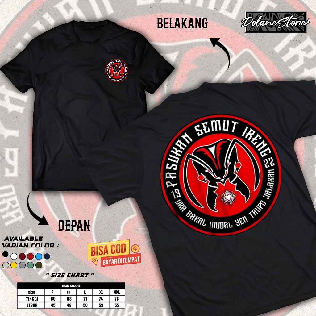 DOLANESTORE – KAOS PASUKAN SEMUT IRENG - KAOS PASUKAN SEMUT IRENG FASHION PRIA & WANITA KEKINIAN