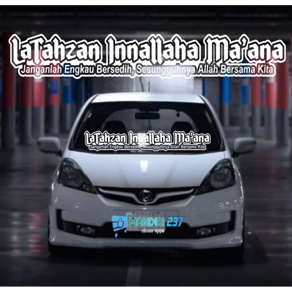 sticker cutting LATAHZAN INNALLAHA MA'ANA