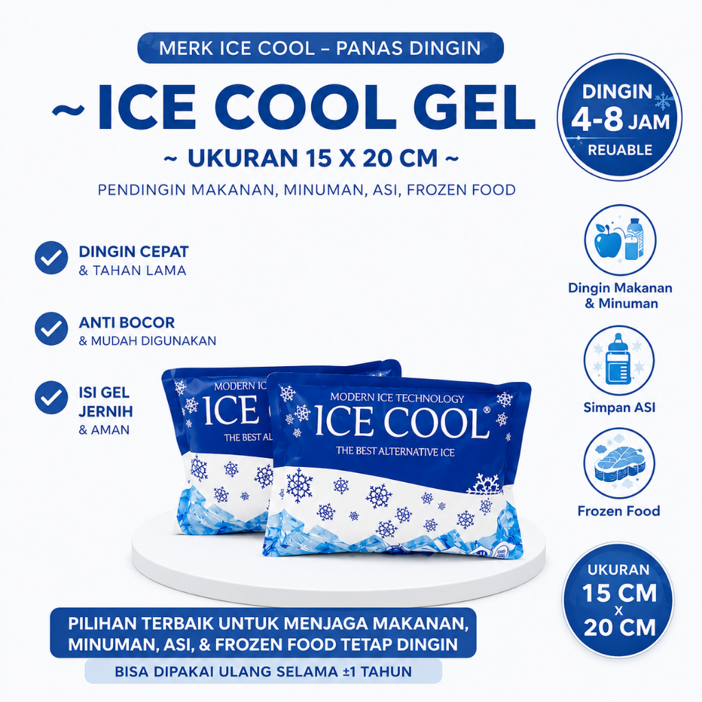 COOL GEL PILLOW / ice gel pack / COOL GEL BLUE