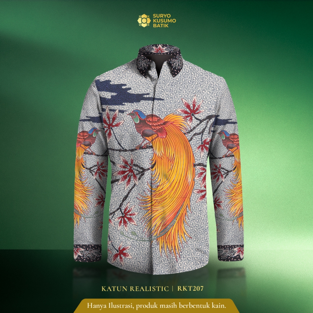 Suryo Kusumo Batik - Kain Batik Tulis Katun Lukis Exclusive  - Cendrawasih Biru