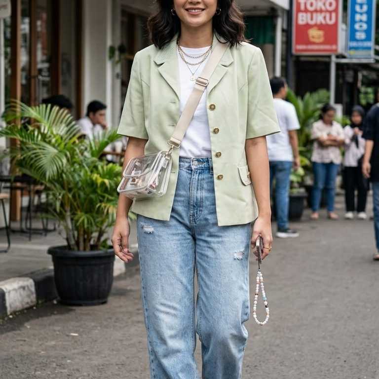 Kemeja Sage green