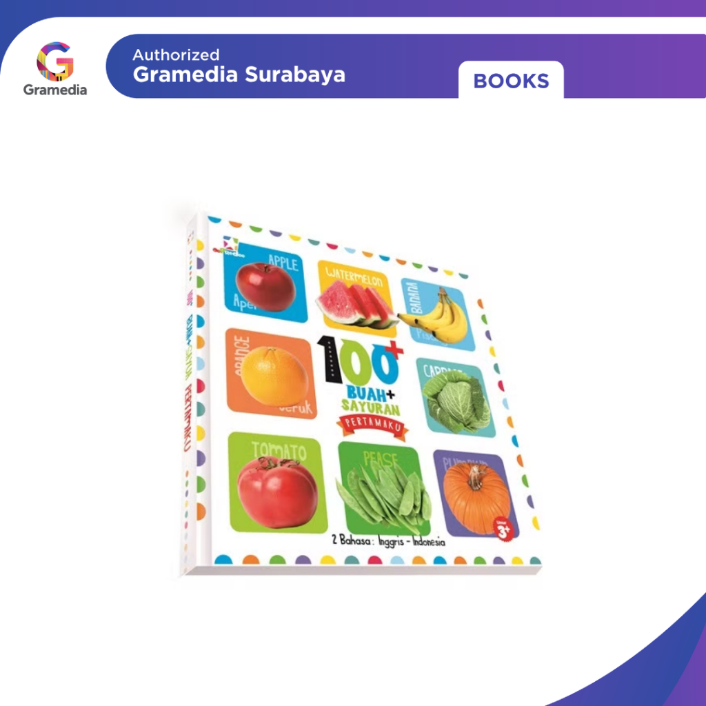 Gramedia Surabaya - OopredooBoard book 100+ Buah dan Sayuran Pertamaku