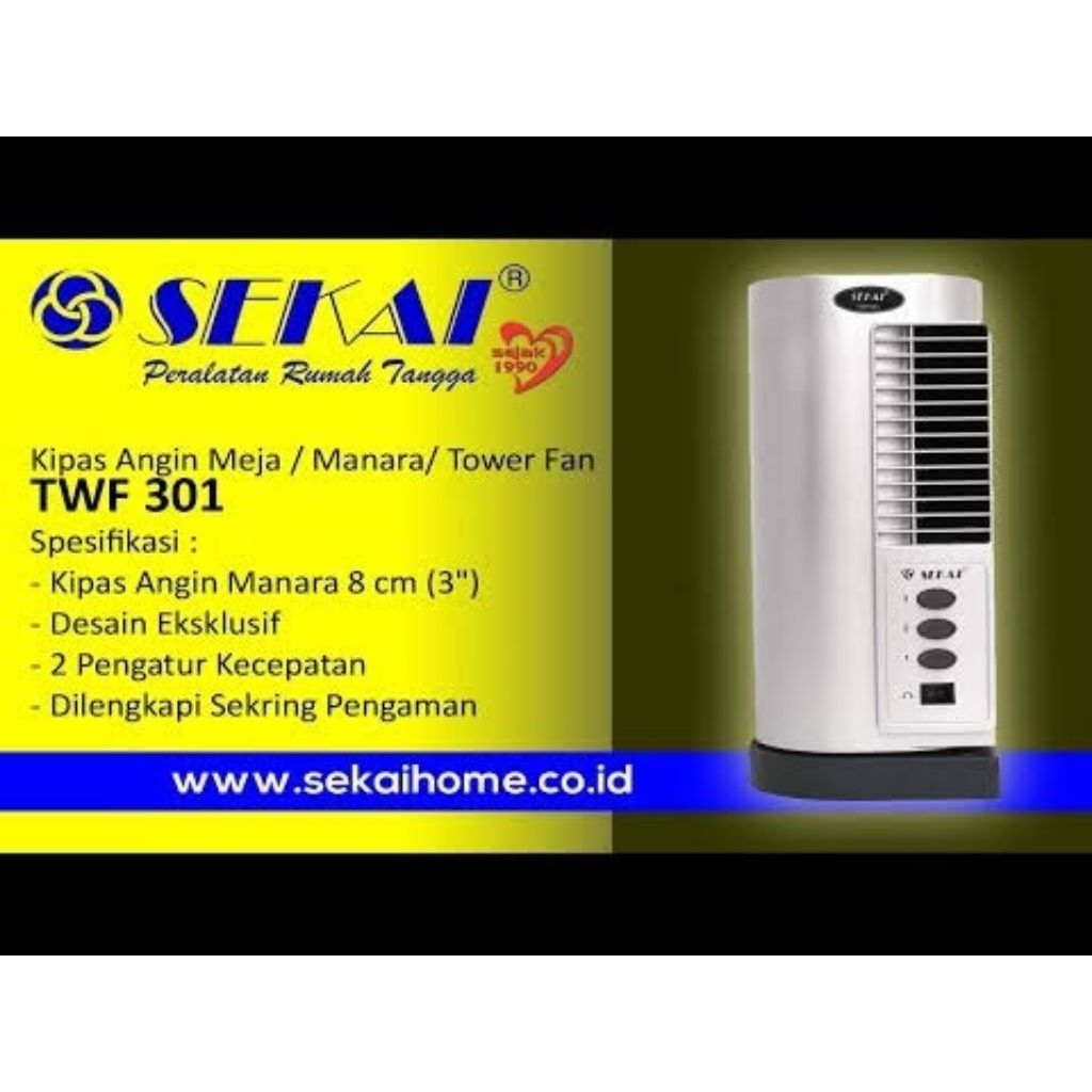 KIPAS ANGIN MEJA MENARA SEKAI TWF 301
