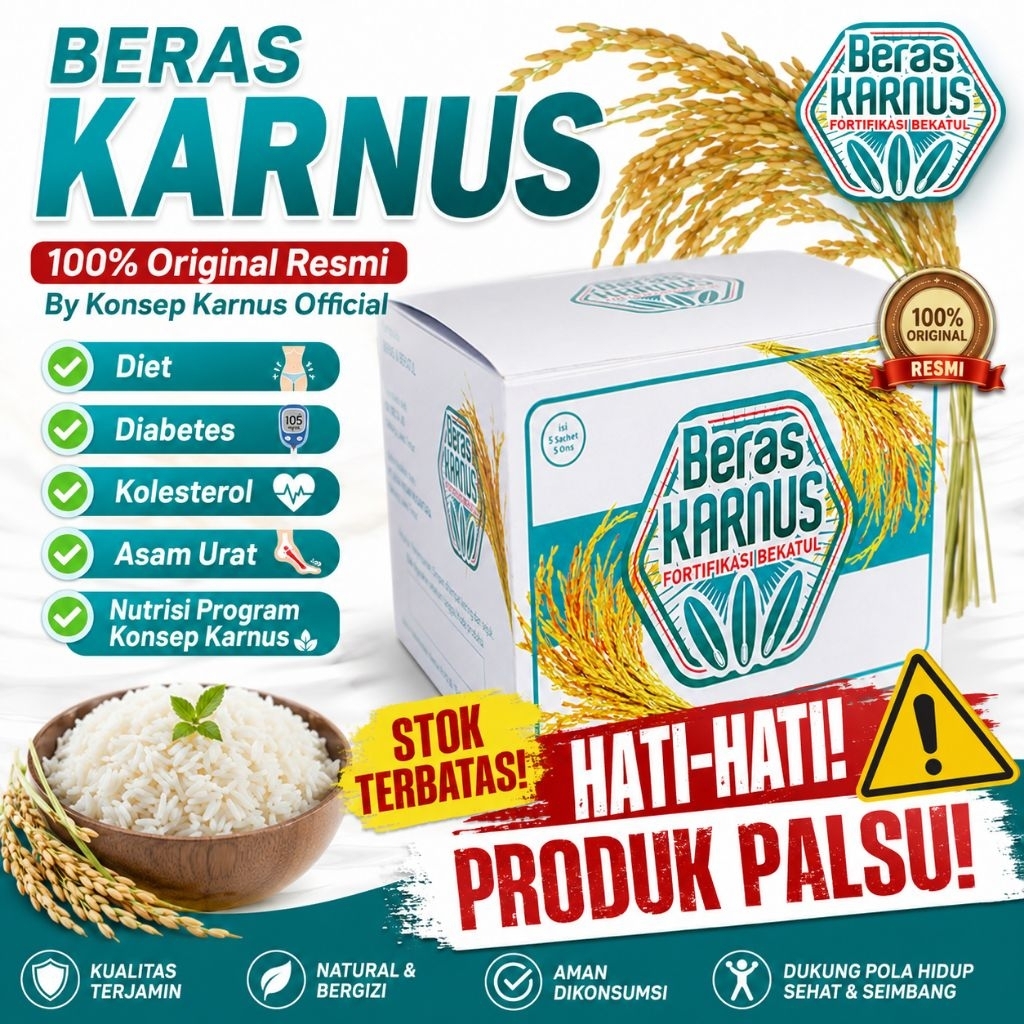 BERAS KARNUS 100% ORIGINAL BY KONSEP KARNUS OFFICIAL BERAS UNTUK DIABETES DAN PENYAKIT DEGENERATIF S