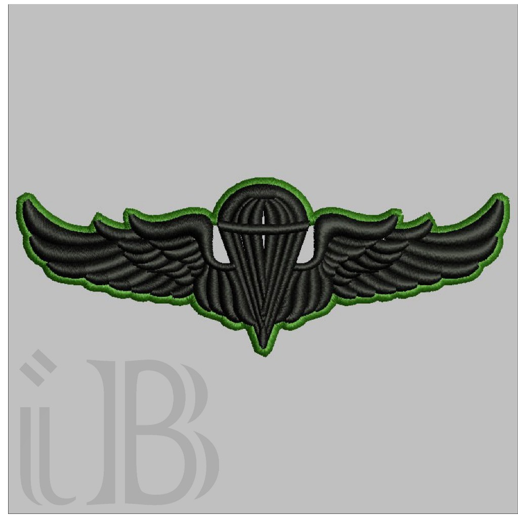 021 BRIVET WING PARA DASAR PDL TNI AD PERKERAS MIKA BORDIR - Kreasibordir