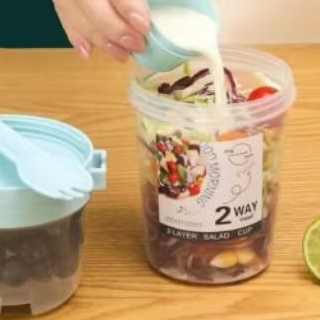 Tempat Makan Portable Saus Sendok Garpu