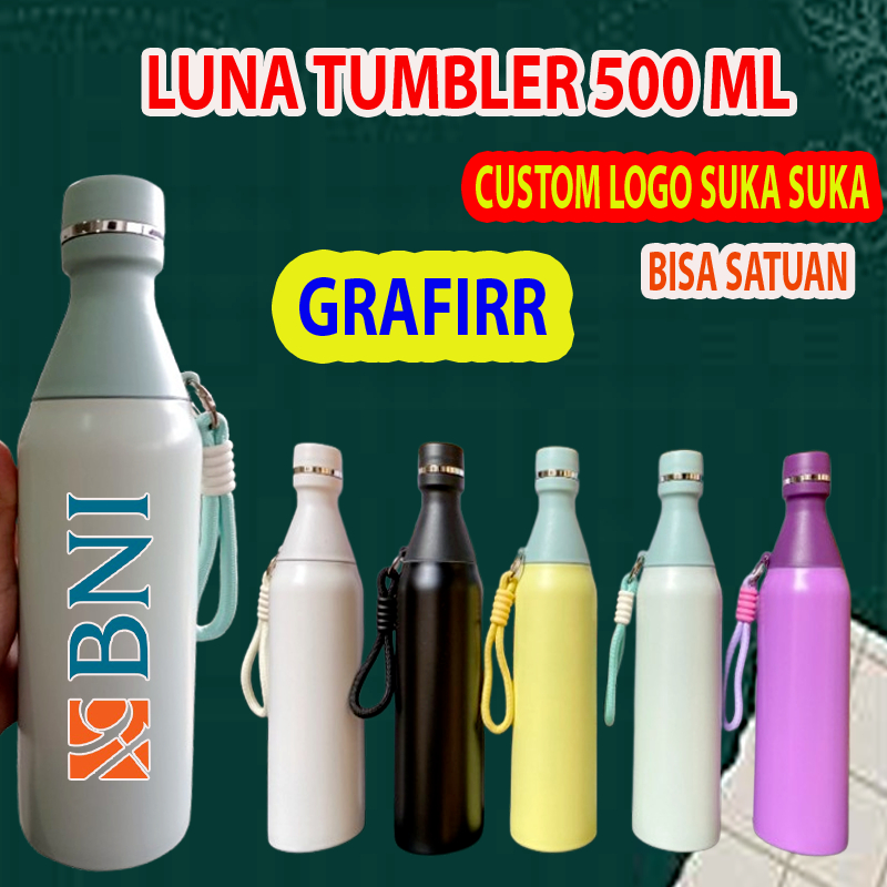 Tambler Luna Stainless Steel 500ml,Polosan,Cutom Grafir,Uv print