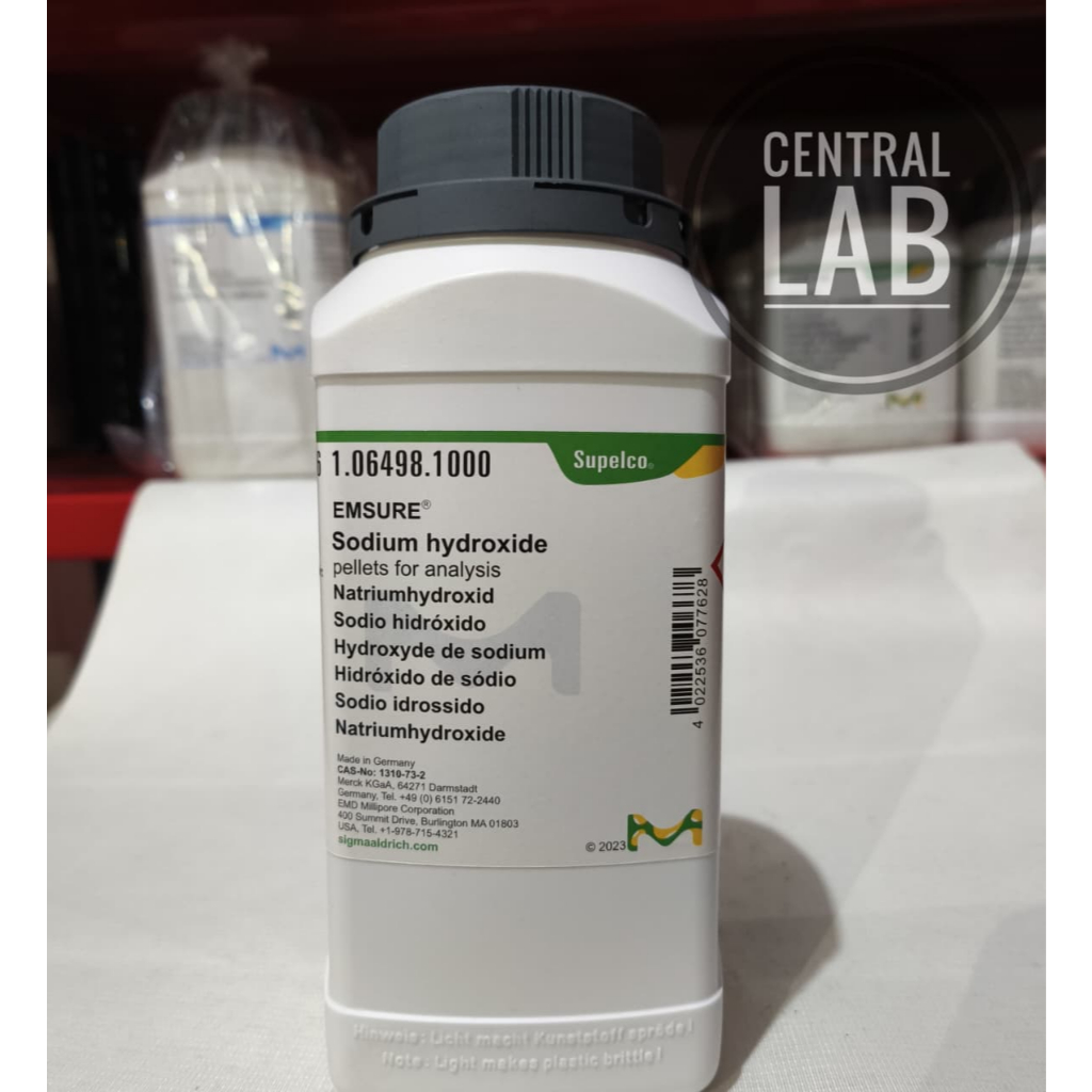 NATRIUM HIDROKSIDA / 1KG ORIGINAL / NAOH / PRO ANALIS MERCK 106498