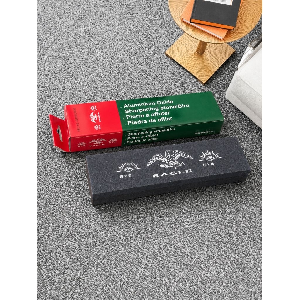 EAGLE Batu Asah Pengasah Pisau Gosok CAP MATA EAGLE Abu-Abu 8 inch - 1 pcs