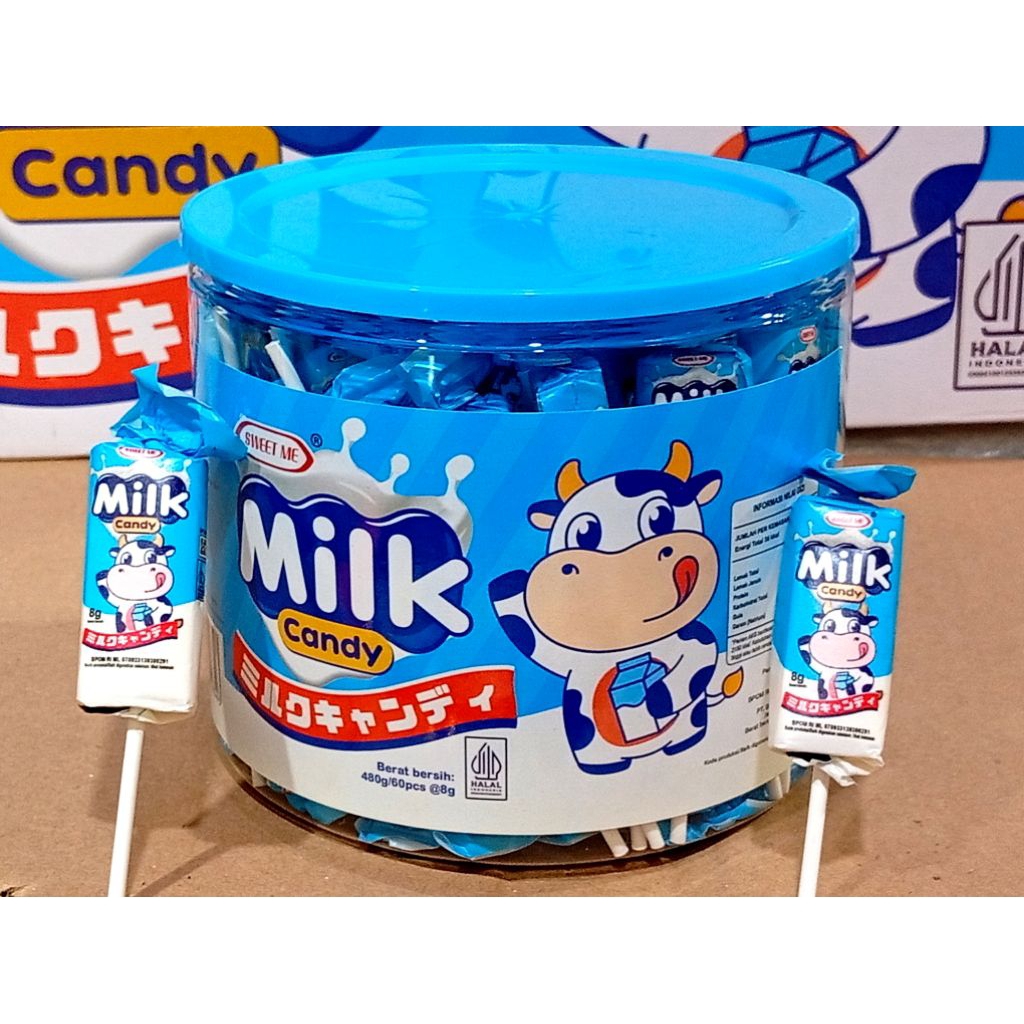 Permen Milk Candy Cube Lolipop isi 60 ECER 1000