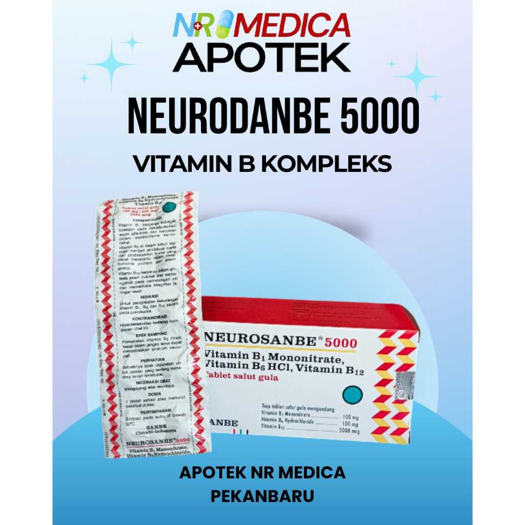 Neurosanbe 5000 1 strip 10 kaplet - Vit B kompleks