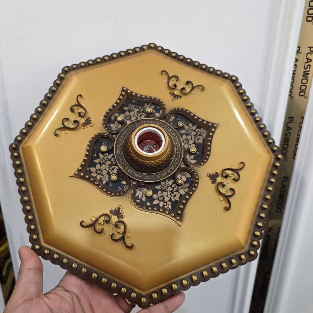 Fiting Hias Besar Bintang Ornamen Plafon PVC 30cm/FITTING LAMPU PLAFON sd18