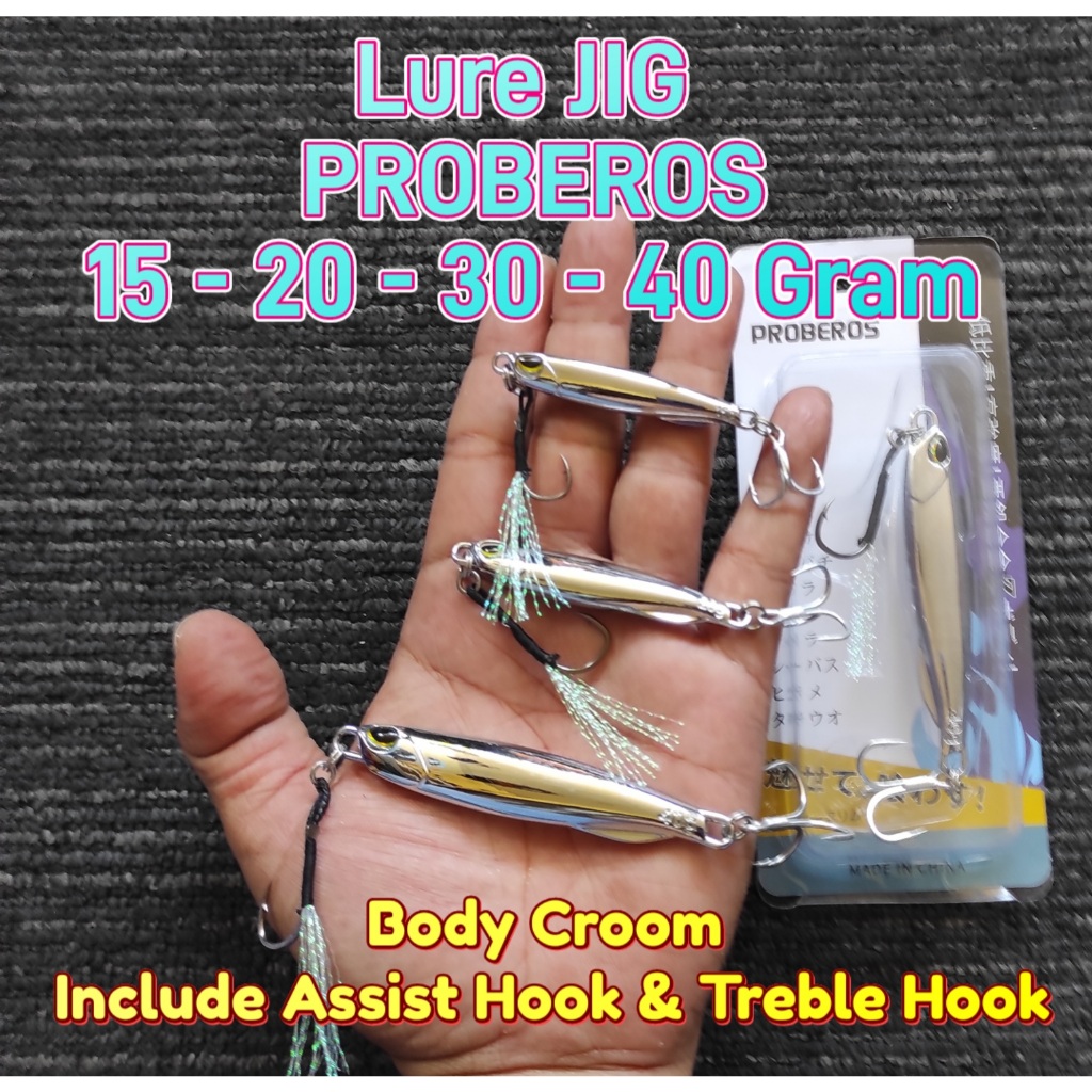 METALJIG CROM 15-20-30-40GR  JIG PROBEROS UMPAN MANCING METAL JIG PROBEROS UMPAN MANCING JIGGING UMP