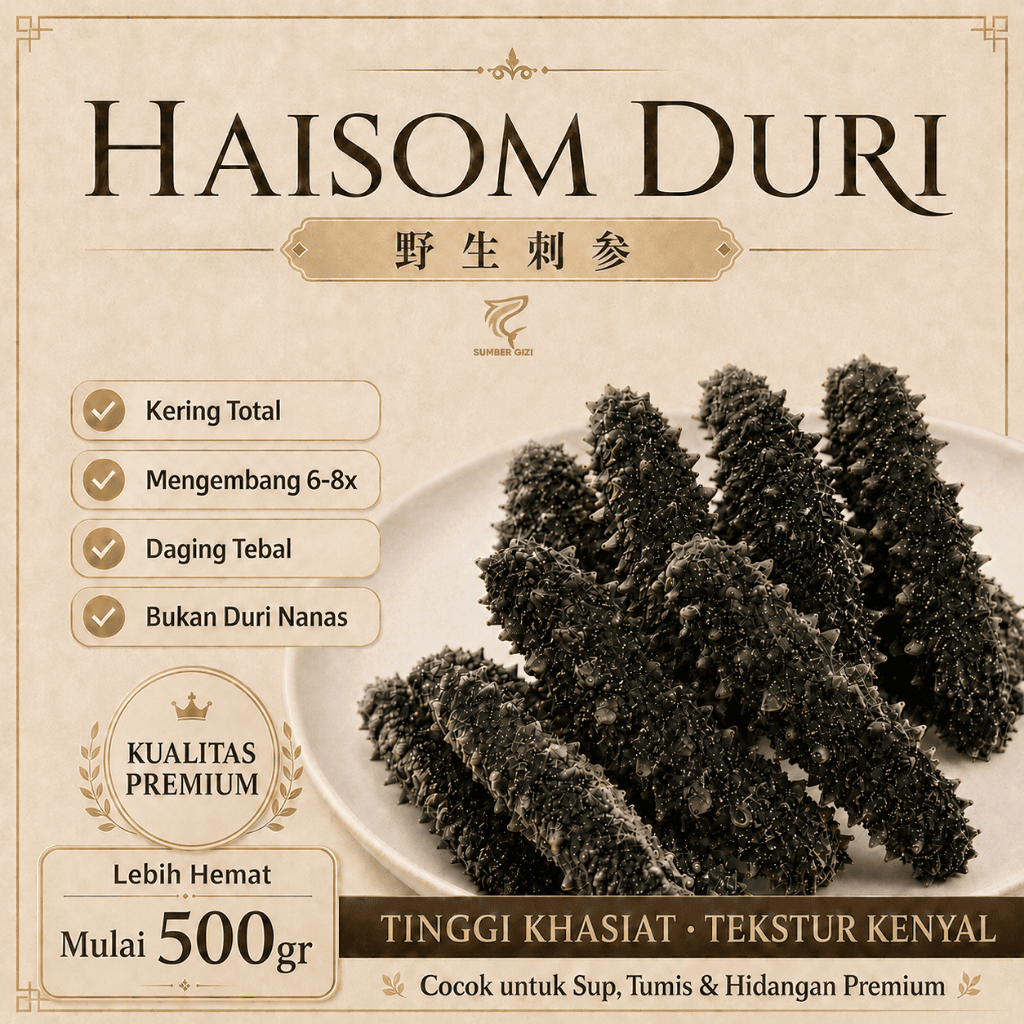 Haisom Duri Kering Premium 500gr-1kg | Teripang Duri – Hoisom Laut / Sea Cucumber