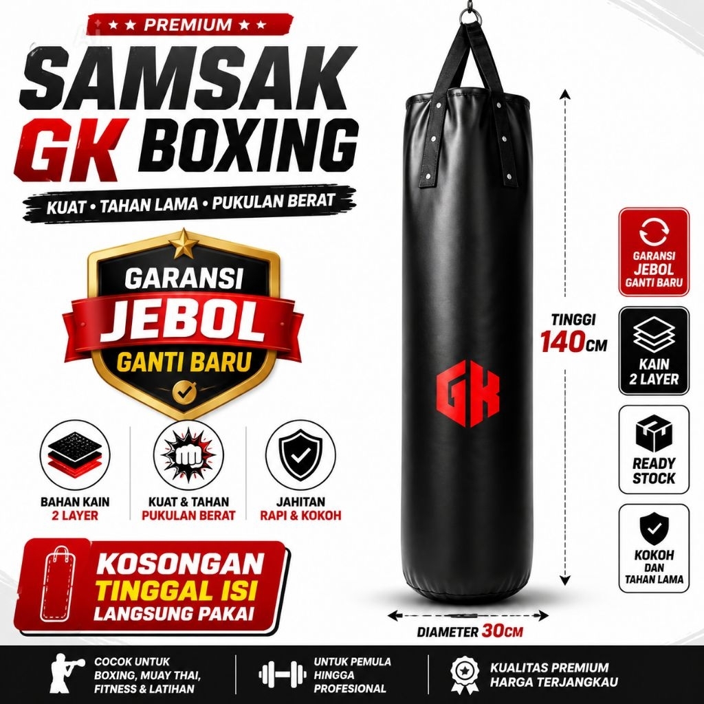 samsak tinju boxing muaythai 140cm GK bergaransi