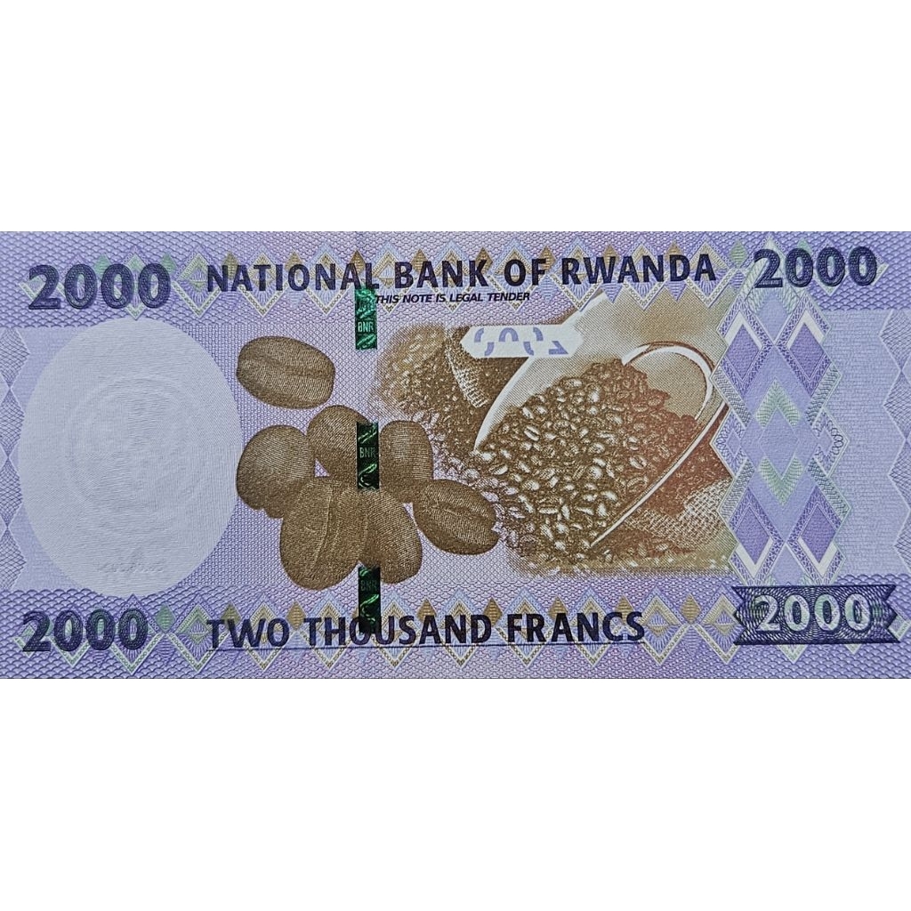 #Super Murah Uang Asing negara rwanda 2000 Amafaranga fransc tahun 2024 kondisi unc grees mulus orig