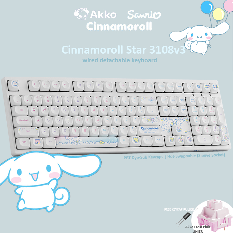 Akko Cinnamoroll Star 3108v3 - Wired Detachable Type-C Limited Edition Keyboard
